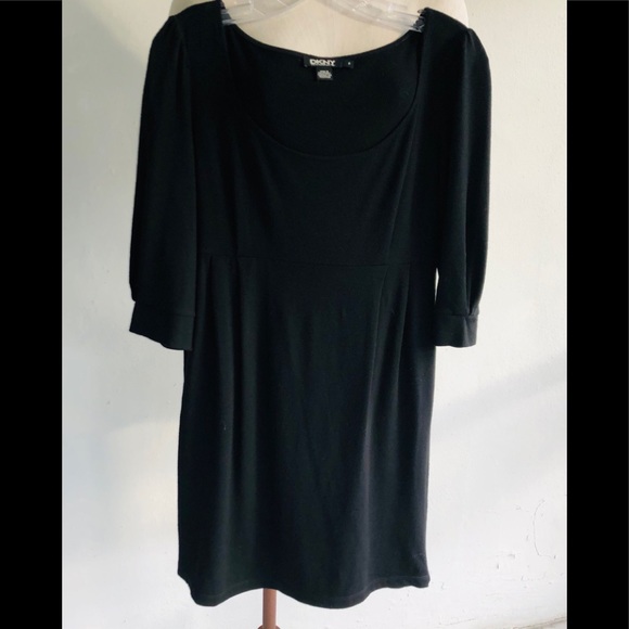 Black DKNY Wool Knit Dress